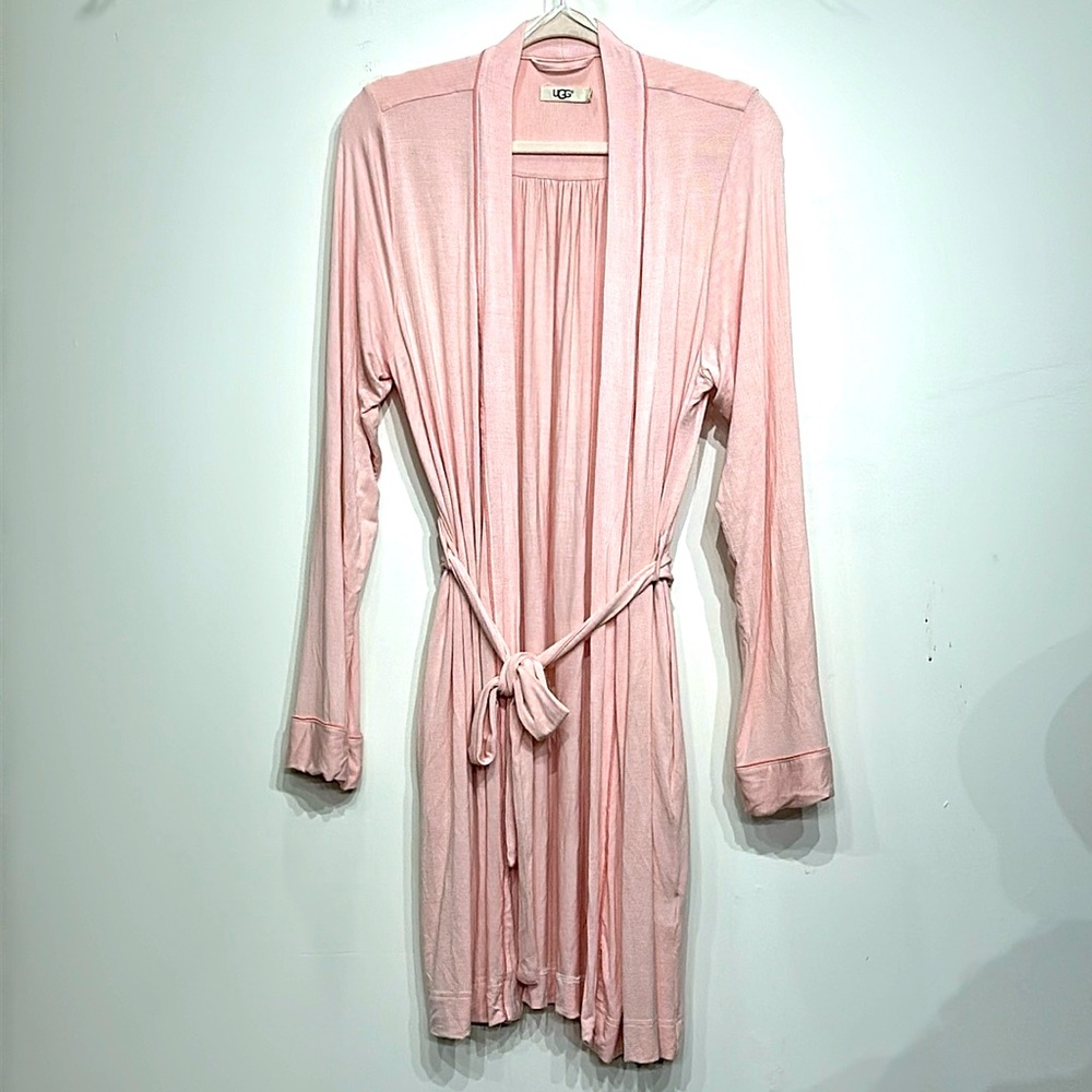 UGG Aldridge Mini-Striped Knit Wrap Robe - Picture 4 of 16
